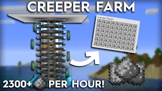 Minecraft Creeper Farm  Efficient Creeper Only Design [upl. by Burtis559]