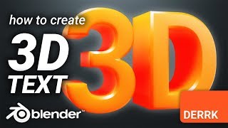 How to create 3D Text in Blender [upl. by Kelby158]