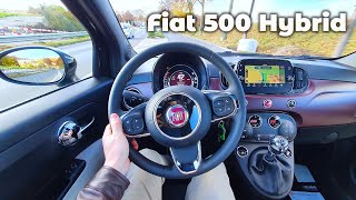 New Fiat 500 Hybrid 2021 Test Drive Review POV [upl. by Enyr]