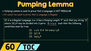 Pumping Lemma For Regular Languages [upl. by Aggy469]