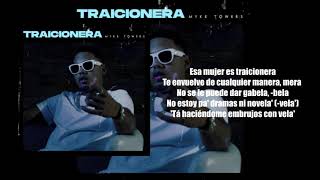 Myke Towers  Traicionera LETRALYRICS [upl. by Hsirahc383]