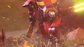 Epic Animated Warhammer 40K Battle Armiger vs Ork Deffdread [upl. by Nnylecoj]