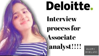 MY DELOITTE INTERVIEW EXPERIENCE FOR THE ROLE OF ASSOCIATE ANALYST  TIPS AND ADVICE  deloitte [upl. by Llyrehc728]