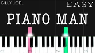 Billy Joel  Piano Man  EASY Piano Tutorial [upl. by Ananna]