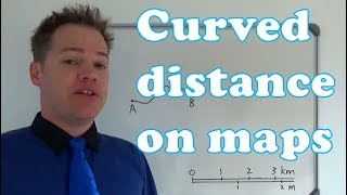 Mapwork measuring curved line distance [upl. by Anivlis]