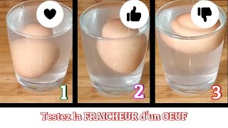 🥚Testez la FRAÎCHEUR dun oeuf [upl. by Enahc]