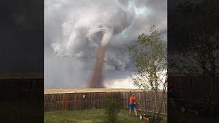 Man Who Mowed Lawn With Tornado In Background I Just Kept My Eye On It [upl. by Devehcoy]