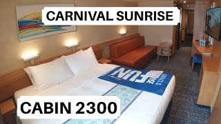 Carnival Sunrise Cabin 2300 Category 6C  Ocean View Stateroom [upl. by Nowtna]