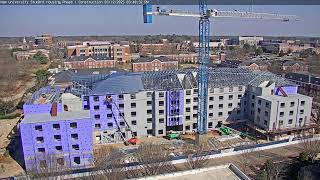 New University Student Housing Phase 1 Construction Front View [upl. by Sitnerp414]