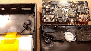 Inside a burned out Aukey power bank [upl. by Shelba]