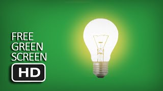 Free Green Screen  Realistic Light Bulb [upl. by Leahcimauhsoj]