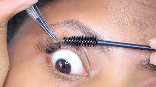 DIY INDIVIDUAL LASHES  PART 1 most requested Sharatia Banks [upl. by Paulie]