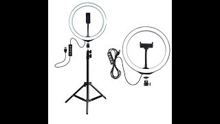 HOW TO ASSEMBLE INSTALL RING LIGHT ON TRIPOD STAND WITH PHONE HOLDER [upl. by Secnarfyram]