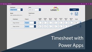 Monthly timesheet with Power Apps [upl. by Otrebogir]