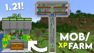 Minecraft EASIEST MOB XP FARM Tutorial 121 Improved Version [upl. by Rehteh991]