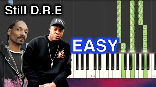 Still DRE  Dr Dre ft Snoop Dogg EASY Piano Tutorial [upl. by Gonnella259]