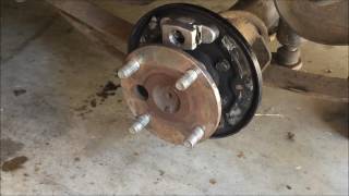 8894 Club Car DS Brake shoe replacement [upl. by Ardnek880]