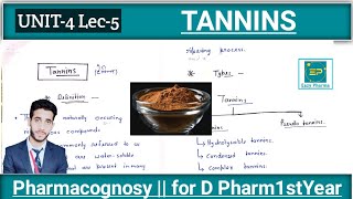 Tannins  U4 lec5 • Pharmacognosy  D Pharm1st Year Hindi [upl. by Tomi]