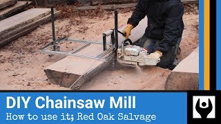 How to Use a Chainsaw Mill Built from Scratch [upl. by Chaworth]