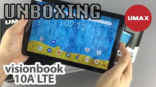 UMAX Visionbook 10A LTE  Rozbalení a první spuštění  UNBOXING  Android Tablet 10quot [upl. by Latin157]