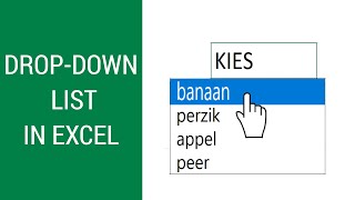 Dropdown list of vervolgkeuzelijst in excel [upl. by Elmajian]