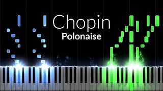 Polonaise Opus 53  Chopin Piano Tutorial Synthesia [upl. by Aivan]