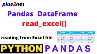 Reading data from Excel file and creating Pandas DataFrame using readexcel in Python with options [upl. by Ydnelg]