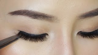 How to Apply False Eyelashes For Beginners [upl. by Stretch608]