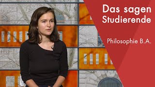 quotDas sagt die Studentinquot  Philosophie BA studieren [upl. by Nehpets]