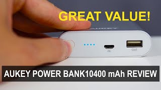 AUKEY Power Bank Portable Battery Charger 10400mAh Unboxing and Review [upl. by Morra]