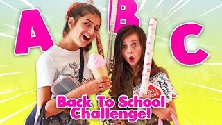 DE ALFABET BACK TO SCHOOL SHOPPING CHALLENGE met LILLYAN  ABC Challenge  Bibi [upl. by Ainez63]