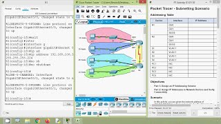 1175 Packet Tracer  Subnetting Scenario [upl. by Atikan]