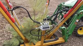 KampK Enterprises  Tree Spade  Compact Tractor and Skid Steer [upl. by Wiltsey]