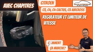 Citroen C3C4 C4 CactusC5 Aircross le régulateur limiteur de vitesse et MEM [upl. by Gaivn]