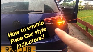 Pace CarUrban Joke Indicators  OBDeleven Pro Coding  Volkswagen Golf R [upl. by Saire302]