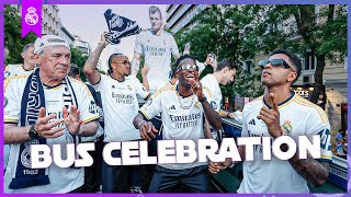 CHAMPIONS LEAGUE BUS CELEBRATIONS  Real Madrid [upl. by Felt788]