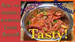 Authentic Carne Asada Marinade easy how to instructions [upl. by Leahcim]